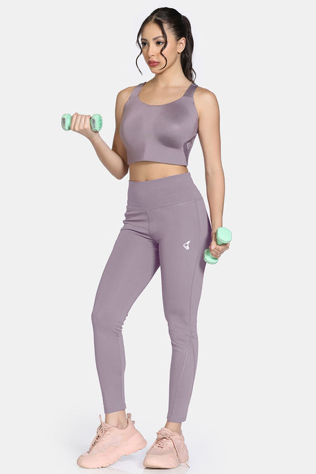 Zelocity High Impact Moisture Wicking Sports Bra - Purple Dove — image 6